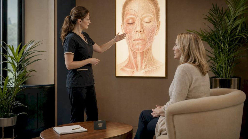Doctor consulting patient about Botox treatment