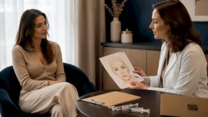Patient consultation with medical injector