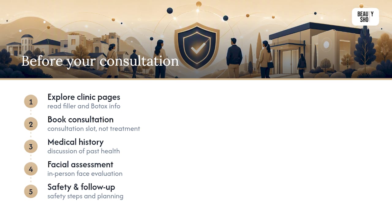 Ready to book your consultation with Beauty Shot — overview diagram