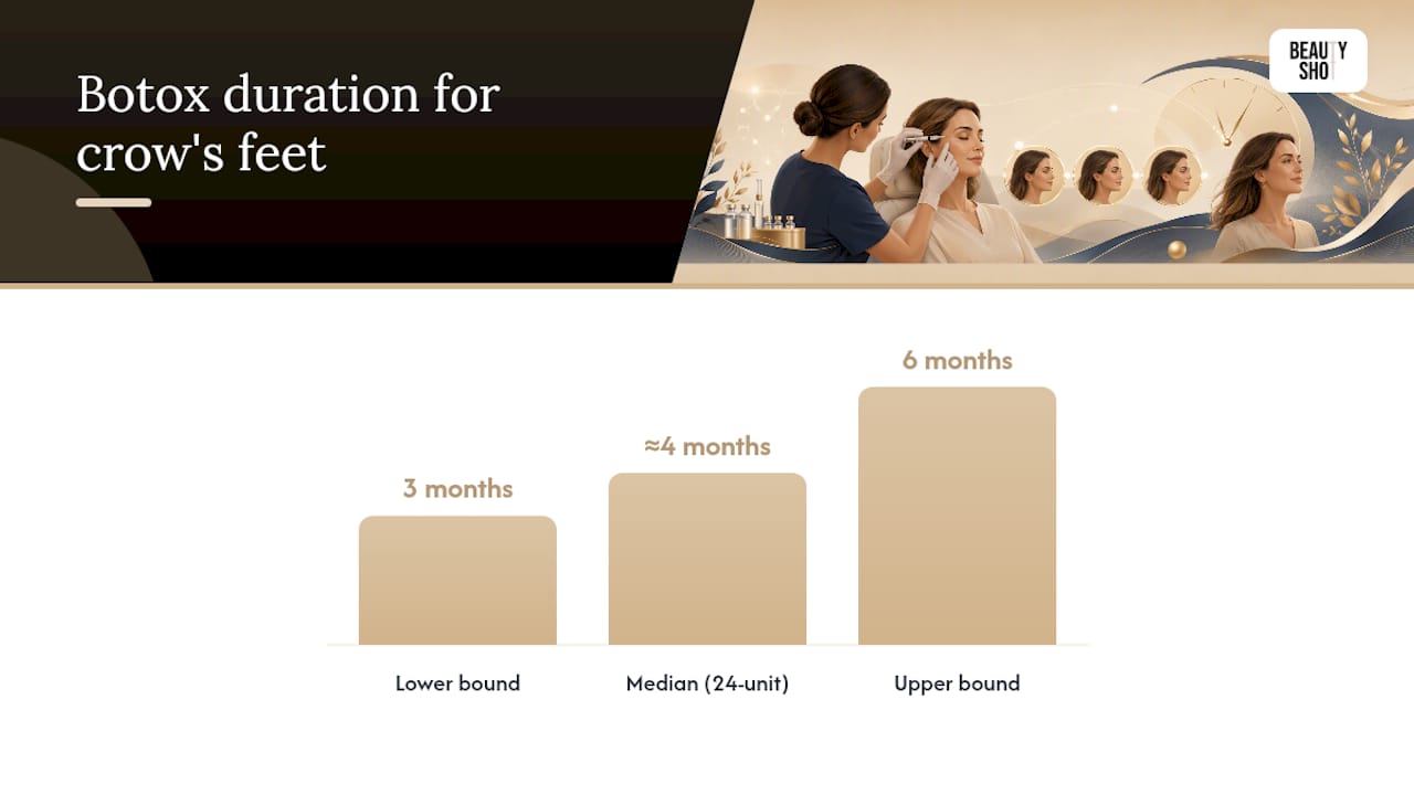 How long do crow's feet Botox results actually last? — overview diagram