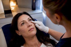 Under-eye assessment before tear trough treatment