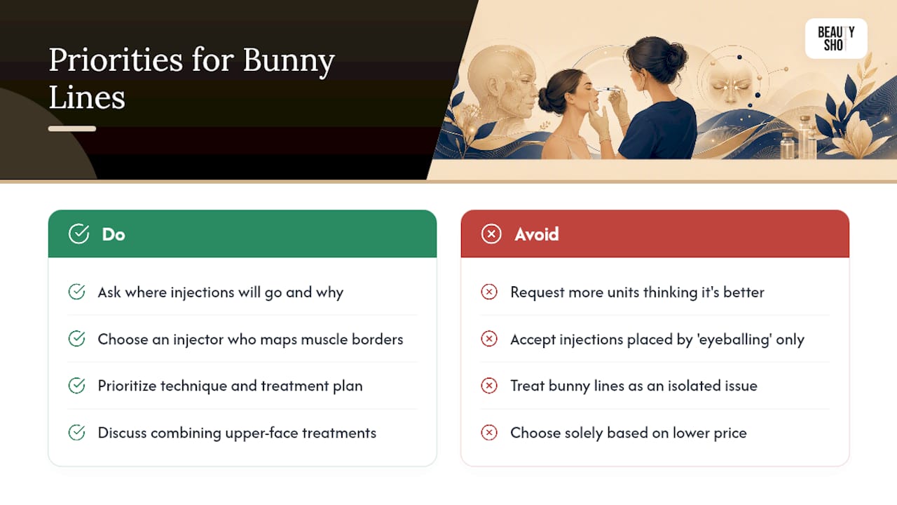 What patients should really prioritize with bunny lines treatment — overview diagram
