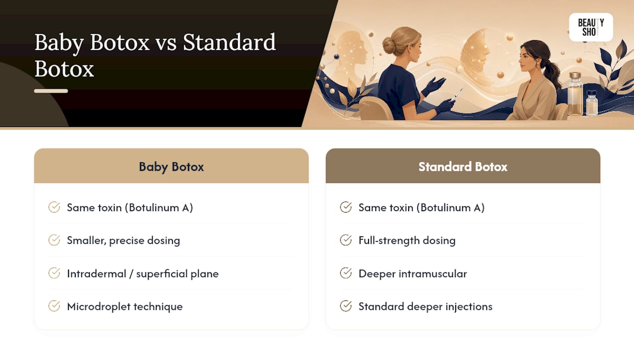 What is baby botox and how does it work? — overview diagram