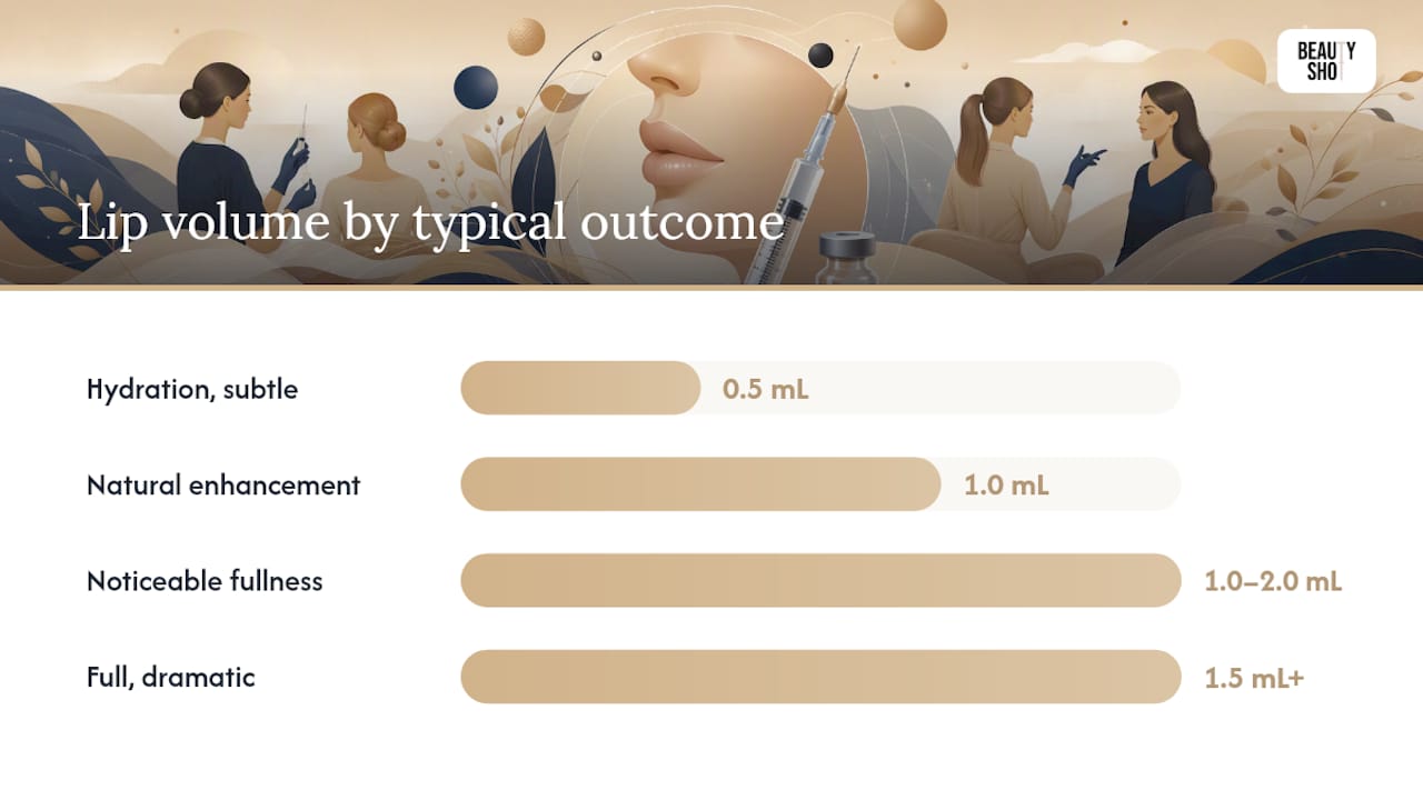 How many syringes for lips: a quick reference by goal — overview diagram