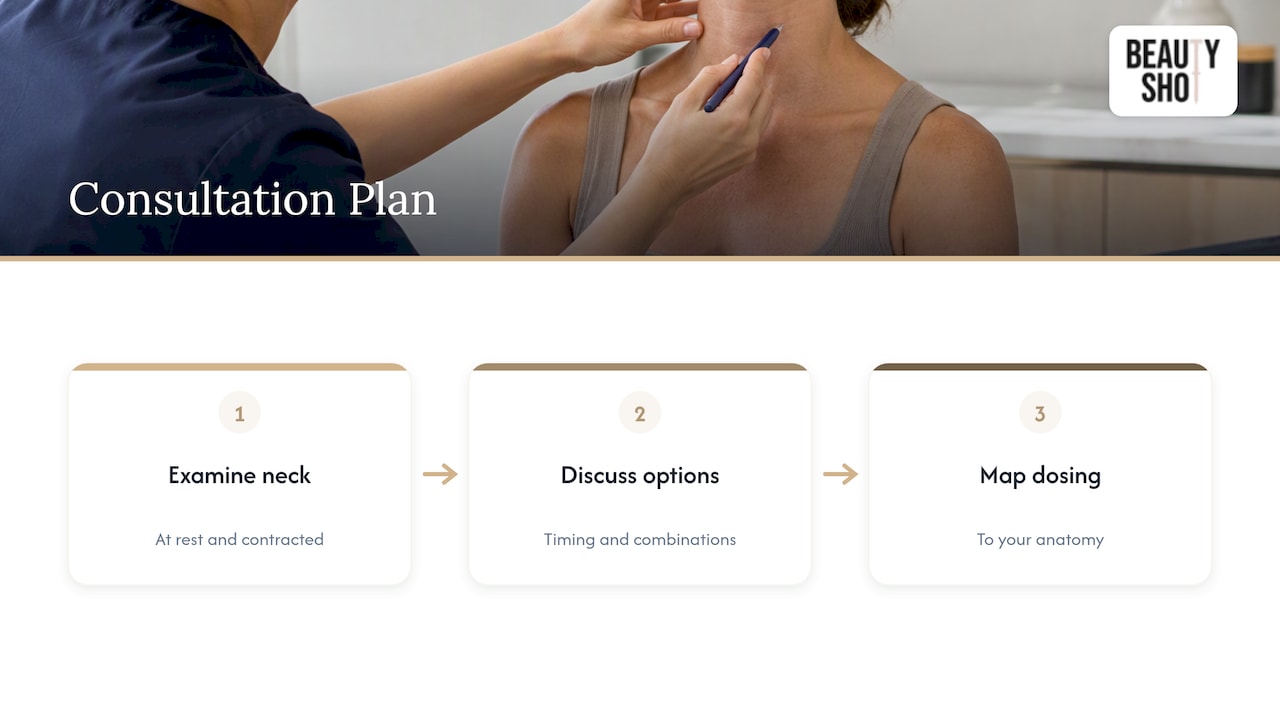 How we approach neck bands at Beauty Shot Medical Clinic — overview diagram