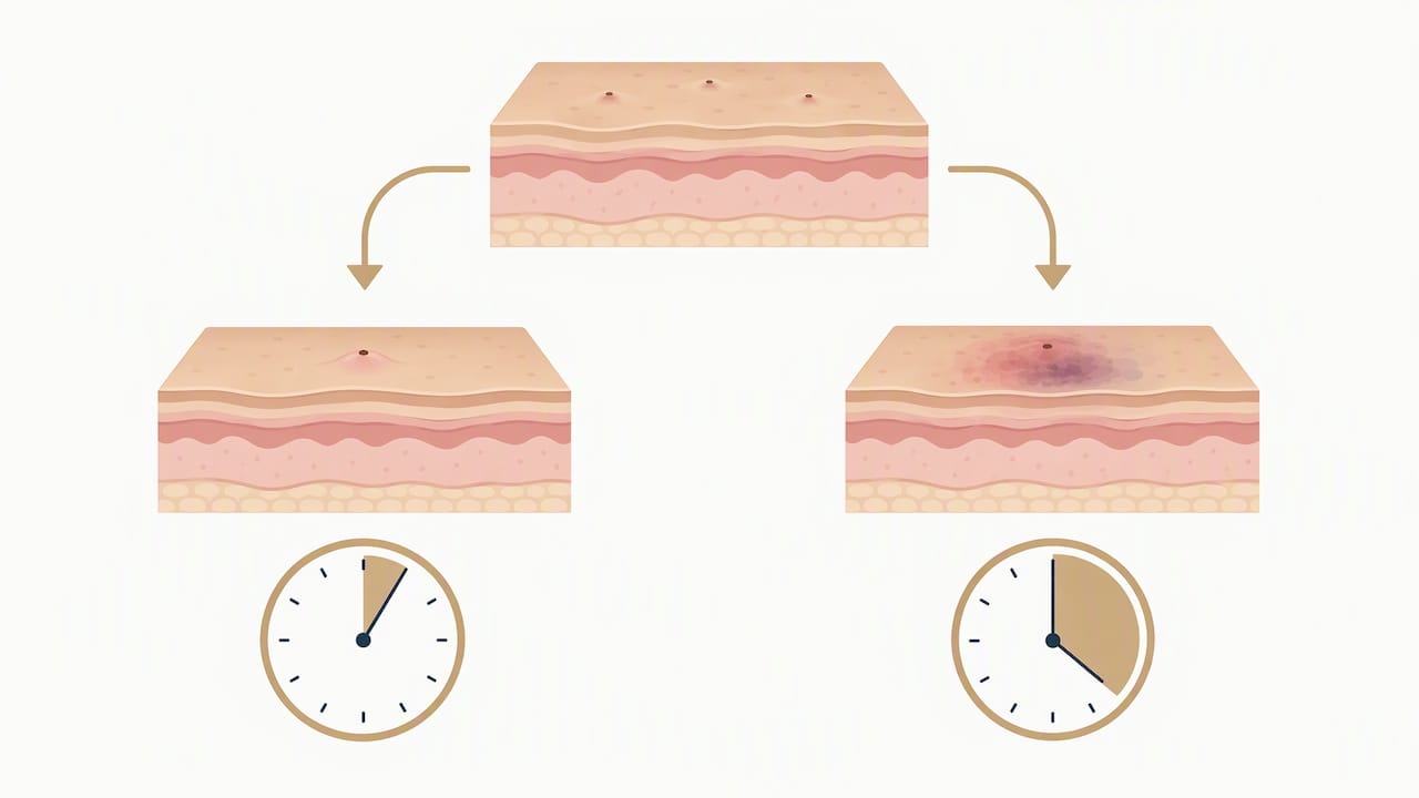 Skin condition guides makeup waiting time